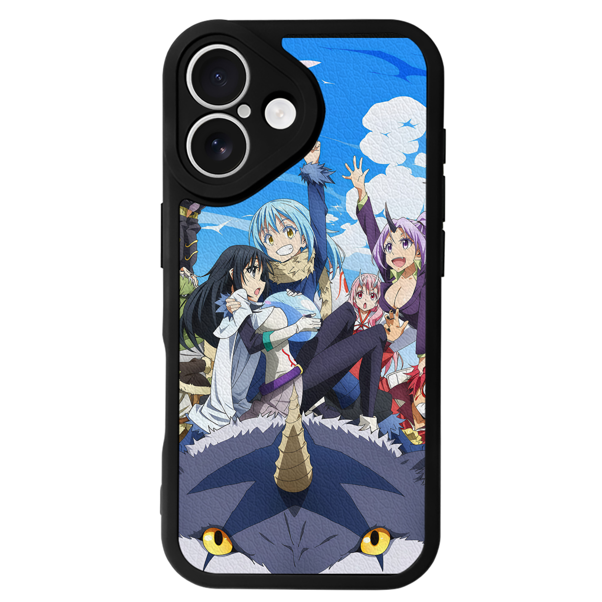 （画像用） 転スラ Regarding Reincarnated to Slime 【iPhone 16シリーズ対応】シリコンスマホケース（レザー調） 材質：シリコン
